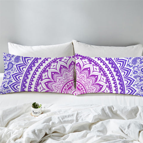 Image of Mandala Pattern Purplish Pillowcase