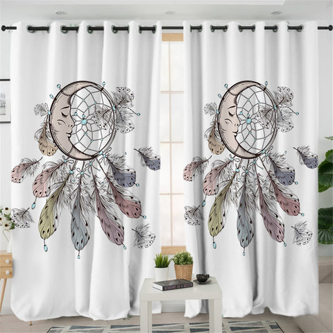 Image of Moon Dream Catcher 2 Panel Curtains