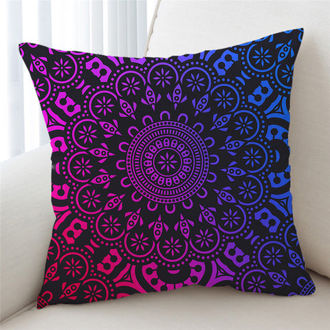 Image of Mandala Motif Colorblend Cushion Cover - Beddingify