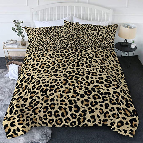 4 Pieces Leopard Pelt Comforter Set - Beddingify