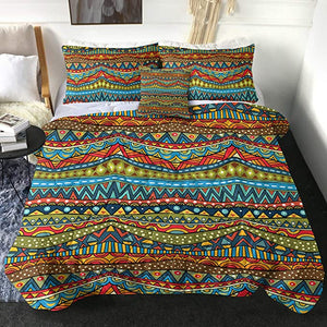 4 Pieces Decorated Lines Comforter Set - Beddingify