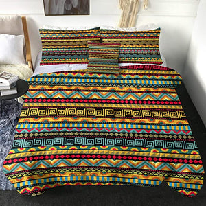 4 Pieces Textile Pattern Comforter Set - Beddingify