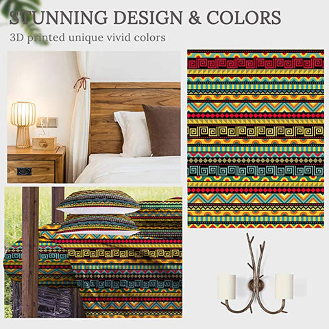 Image of 4 Pieces Textile Pattern Comforter Set - Beddingify