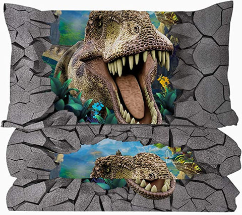 Image of 4 Pieces 3D Dino Jaw Comforter Set - Beddingify