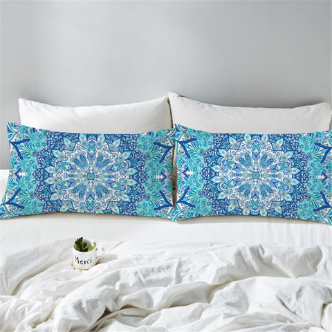 Image of Snowflake Style Mandala Pillowcase