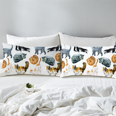 Image of Cat Moments Black Pillowcase