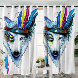 Warchief Wolf 2 Panel Curtains