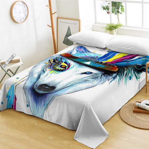 Image of Pixie Wolf Flat Sheet - Beddingify