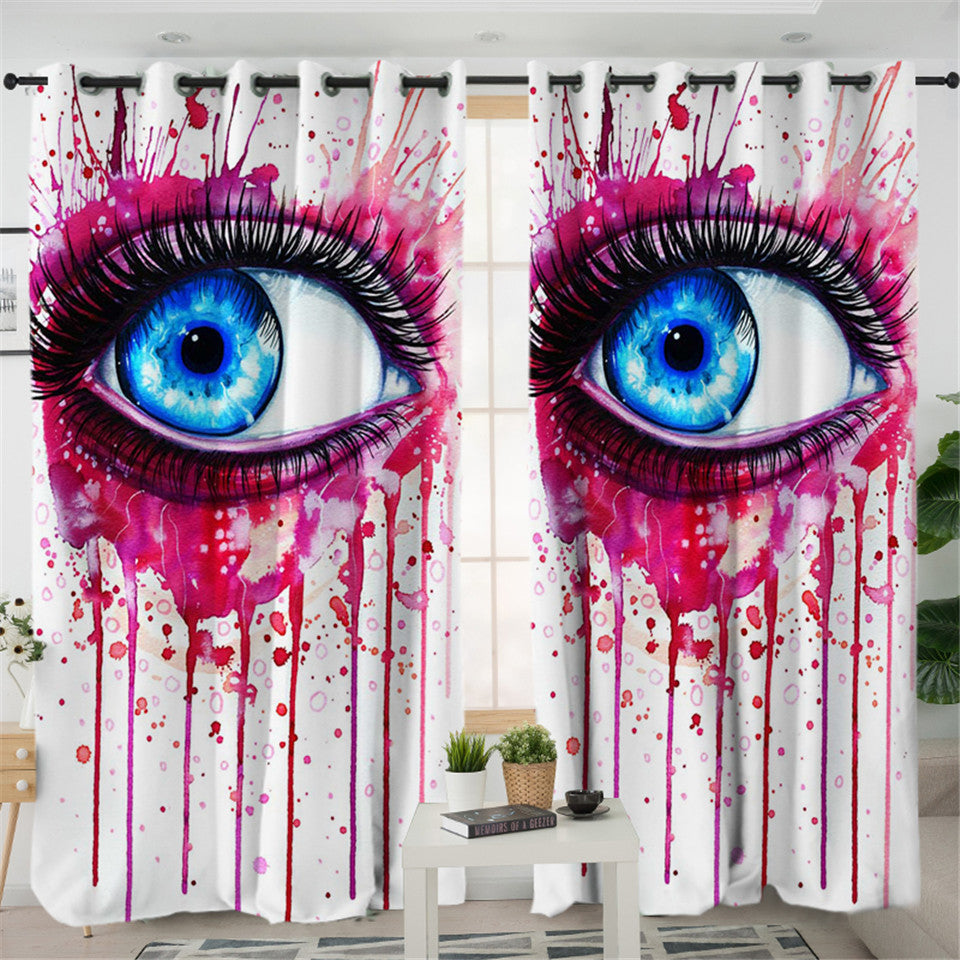 3D Eye 2 Panel Curtains