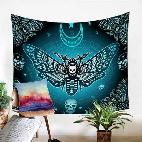 Image of Aztec Moth Tapestry - Beddingify