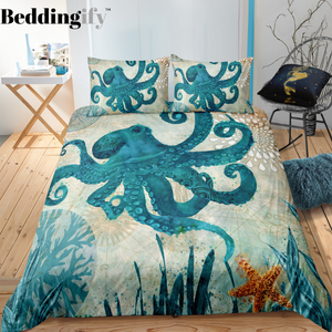Green Octopus Bedding Set - Beddingify