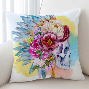 War Bonnets Skull Cushion Cover - Beddingify