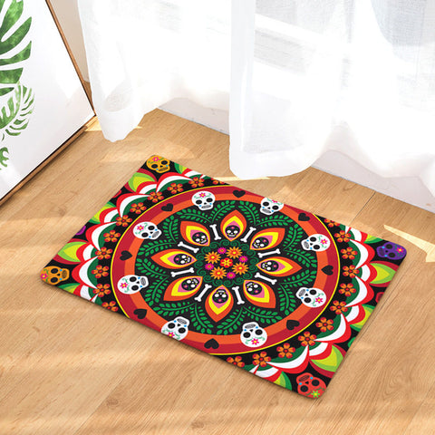 Image of Decorating Skull Mandala Door Mat