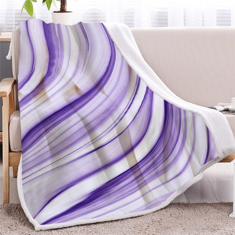 Image of Purple Pastel Themed Sherpa Fleece Blanket - Beddingify