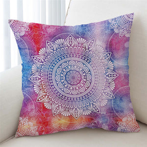 Color Fading White Mandala Cushion Cover - Beddingify