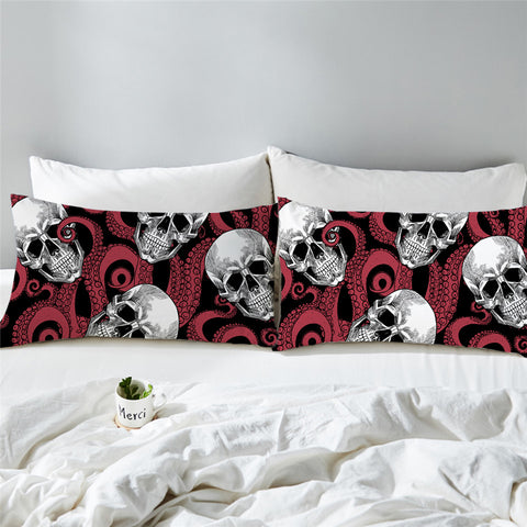 Image of Skull Patterns Tentacles Pillowcase