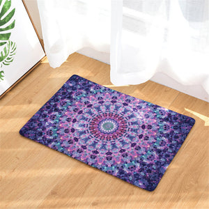 Mandala Flower Purplish Door Mat