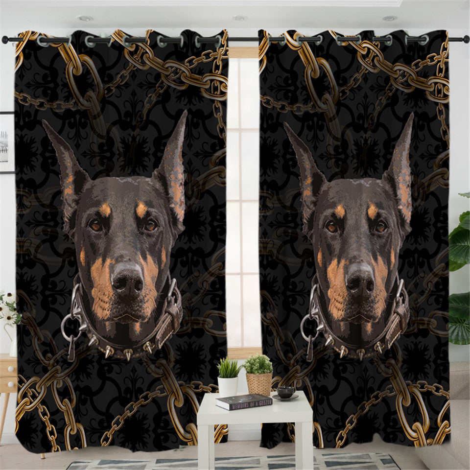 Manchester Terrier 2 Panel Curtains