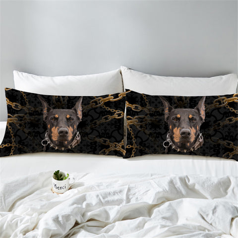 Image of Dog Chain Themed Pillowcase