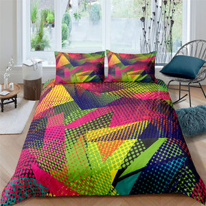 Colorful Dot Triangle Bedding Set