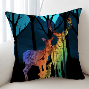 Deer Family Silhouette Cushion Cover - Beddingify