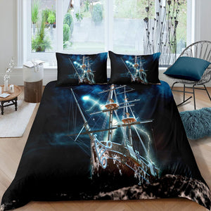 Pirate Ship on the Wave Bedding Set