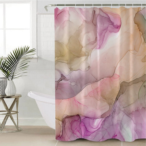 Image of Faded Marble Pastel Shower Curtain