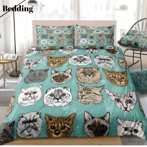 Image of Cats Head Bedding Set - Beddingify