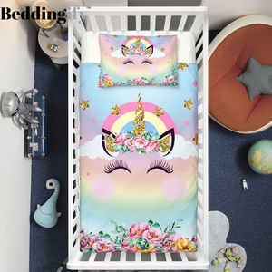 Bling Bling Unicorn Lash Crib Bedding Set - Beddingify