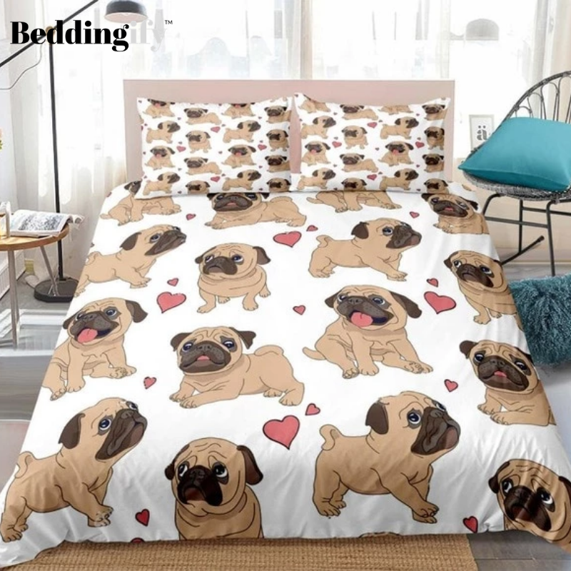Lovely Bulldog Bedding Set - Beddingify