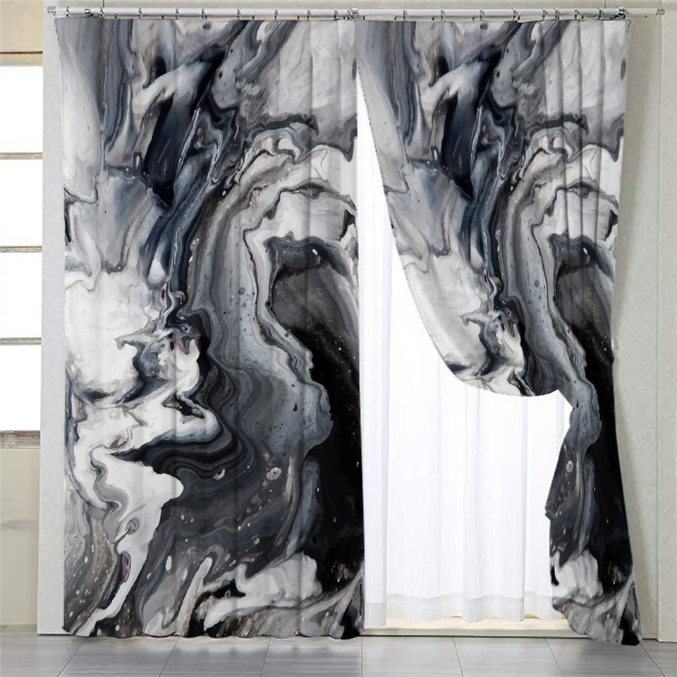 Granite Motif 2 Panel Curtains