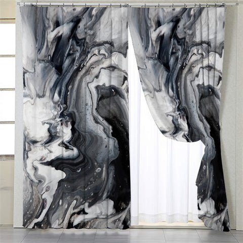 Image of Granite Motif 2 Panel Curtains