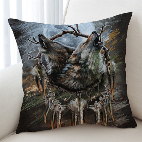 Image of 3D Wolfhowl Cushion Cover - Beddingify