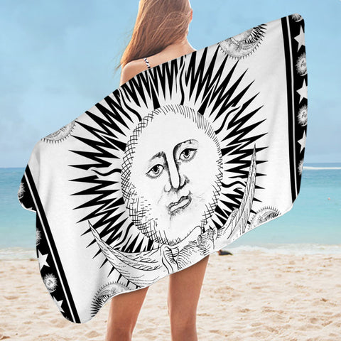 Image of Aztec Sun & Moon Bath Towel