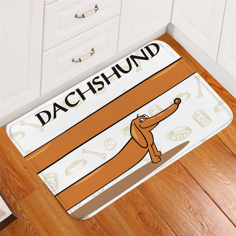 Image of Cartooned Dachshund Door Mat