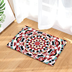 Crimson Flower Door Mat