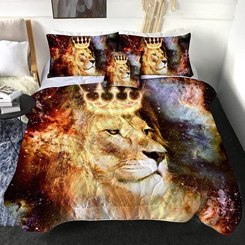 Image of 4 Pieces Holy Lion Comforter Set - Beddingify