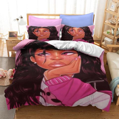 Image of Lovely Afro Girl Bedding Set