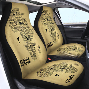 Africa Map SWQT1760 Car Seat Covers