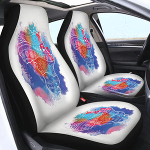 Africa Map SWQT2067 Car Seat Covers