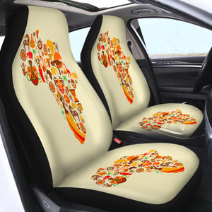 Africa Map The Face SWQT0826 Car Seat Covers
