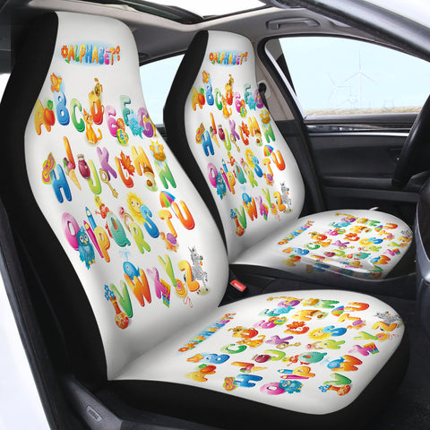 Image of Alphabet SWQT0983 Car Seat Covers