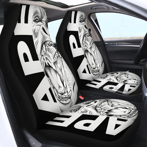 Image of Ape Black and White SWQT0843 Car Seat Covers