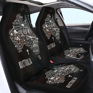 Australia Map SWQT1759 Car Seat Covers