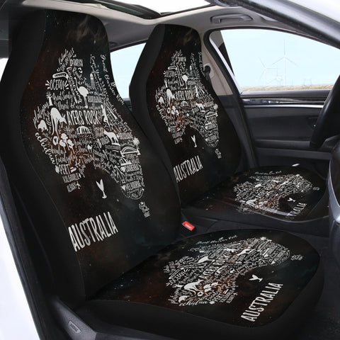 Image of Australia Map SWQT1759 Car Seat Covers