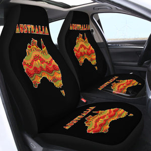 Australia Map SWQT1845 Car Seat Covers
