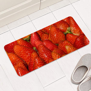 Colorful Strawberries Photo Rectangular Doormat