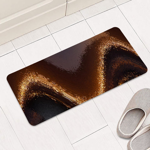 Image of Chevron Bronze Rectangular Doormat
