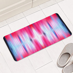 Bright Pink And Blue Lights Rectangular Doormat