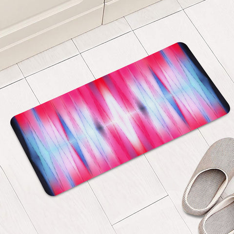 Image of Bright Pink And Blue Lights Rectangular Doormat